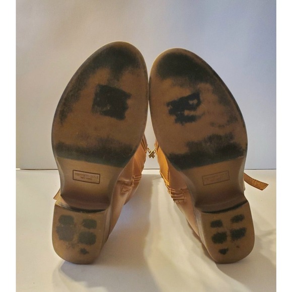 Kenneth Cole Brown Leather Tall Riding Boots Women’s Sz 5 Steampunk Cosplay - Picture 6 of 6